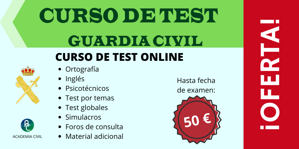 Curso Online de test – conocimientos, ortografía, psicotécnicos, inglés (50€)