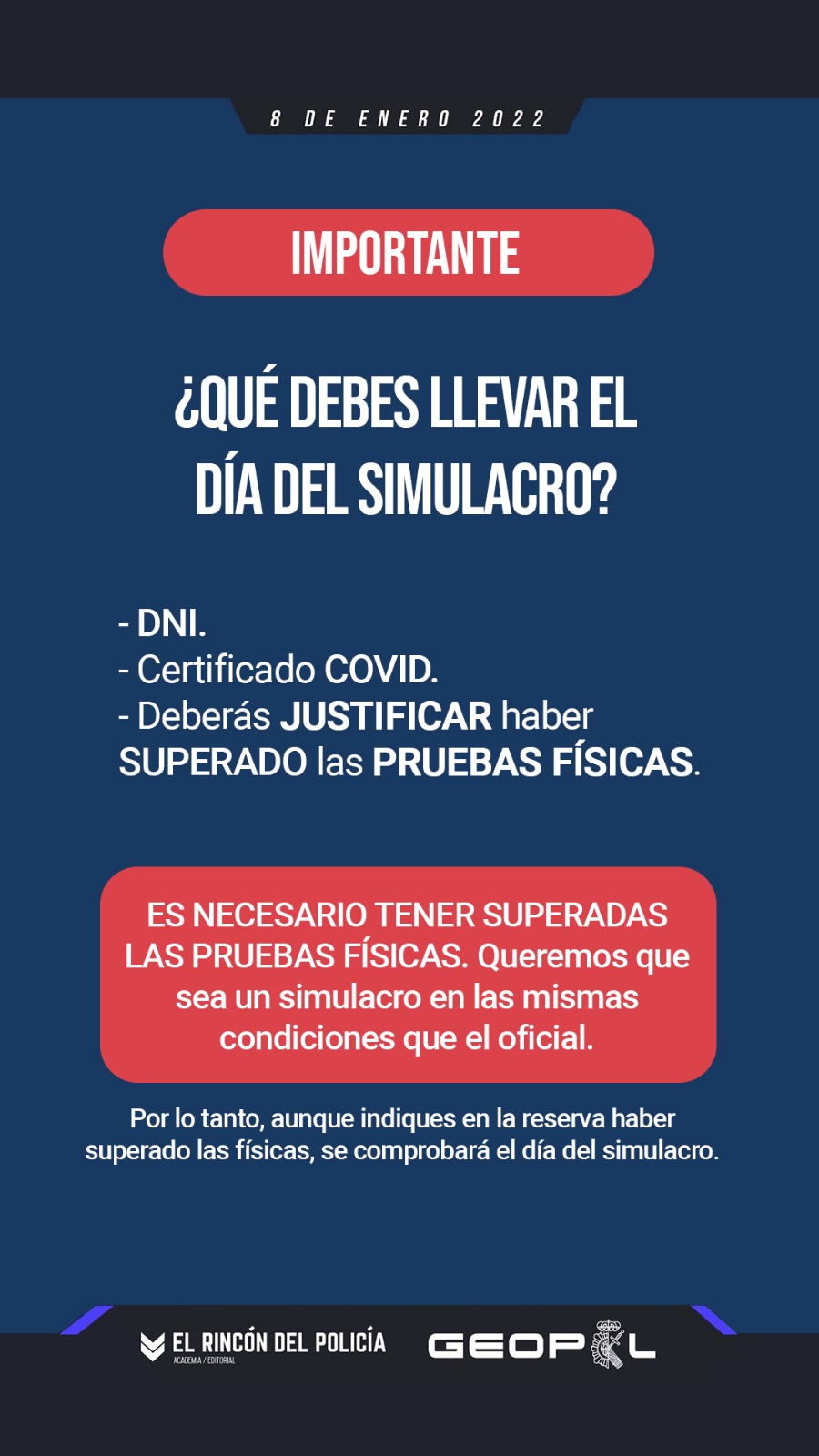 requisitos simulacro